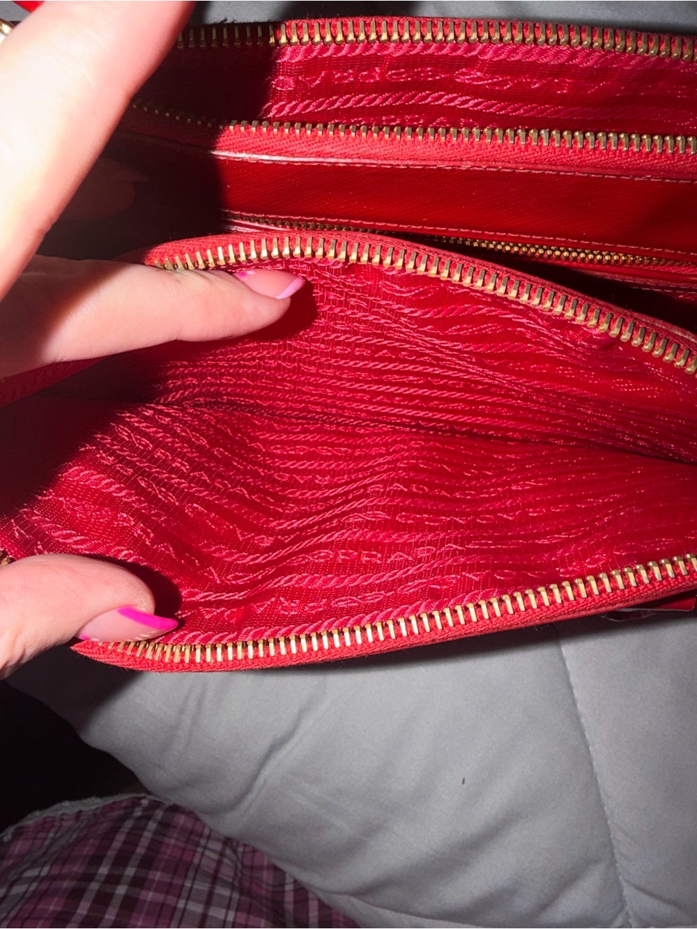 Prada Red Saffiano Patent Leather Top Handle/Shoulder/Crossbody - Picture 7 of 12